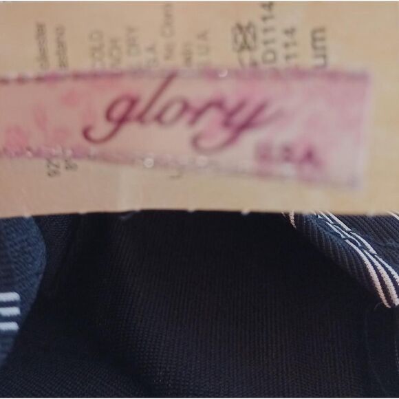 Y2K Glory USA Black Pinstripe Short Sleeve Dress Size M - Picture 3 of 4